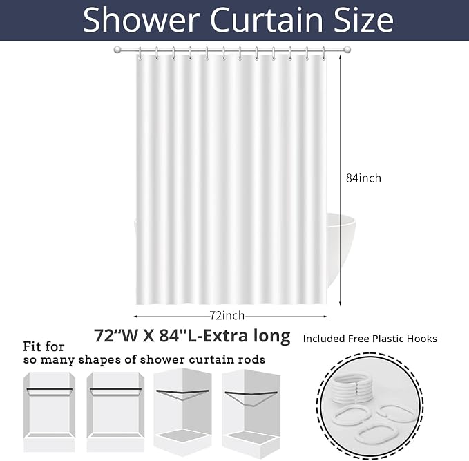 Navy Bow Shower Curtain - Image 7