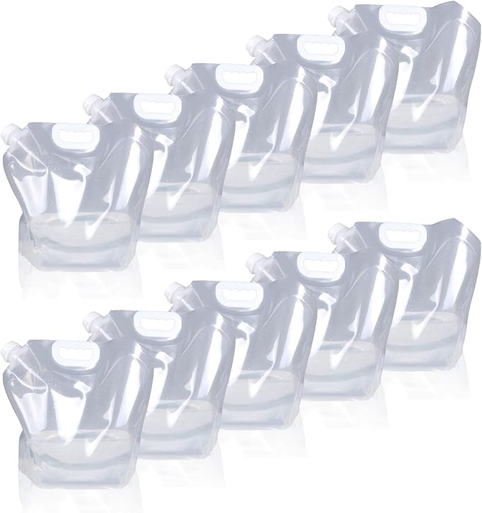 Soddeph Collapsible Water Container Bag, BPA Free Food Grade Clear Plastic - Image 7