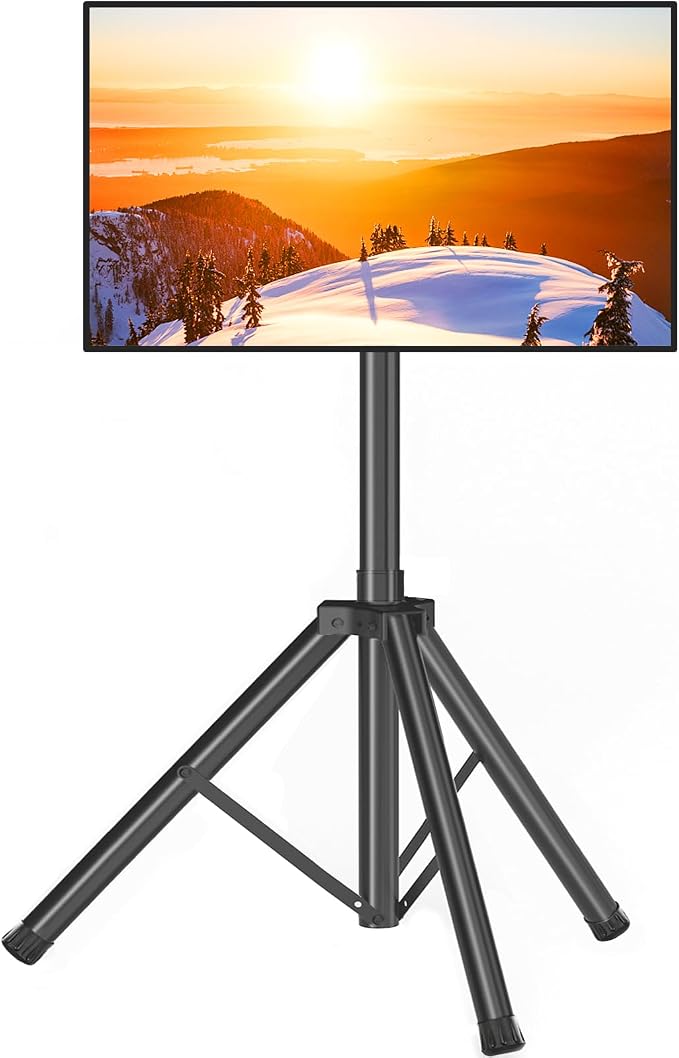 Tripod TV Stand for 23-75 inch Flat Screen/Curved TVs up to 100 lbs, Outdoor TV by TAVRFurniture
