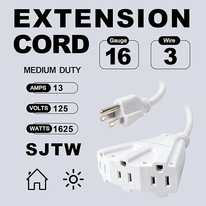 EP 2 Pack 10 Ft Outdoor Extension Cord - Image 2