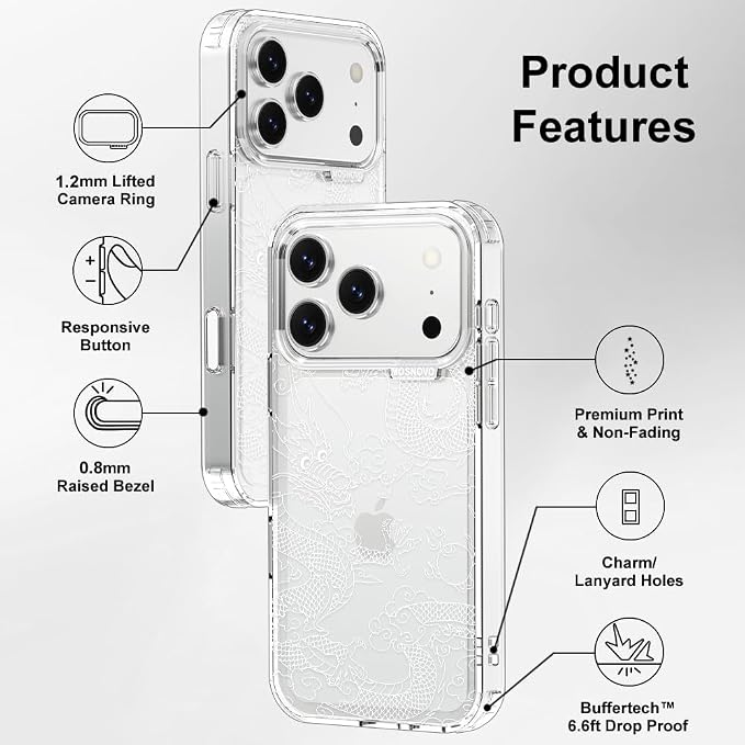 MOSNOVO for iPhone 17 Pro Case | Military Grade 6.6ft Drop Tested | Camera - Image 7
