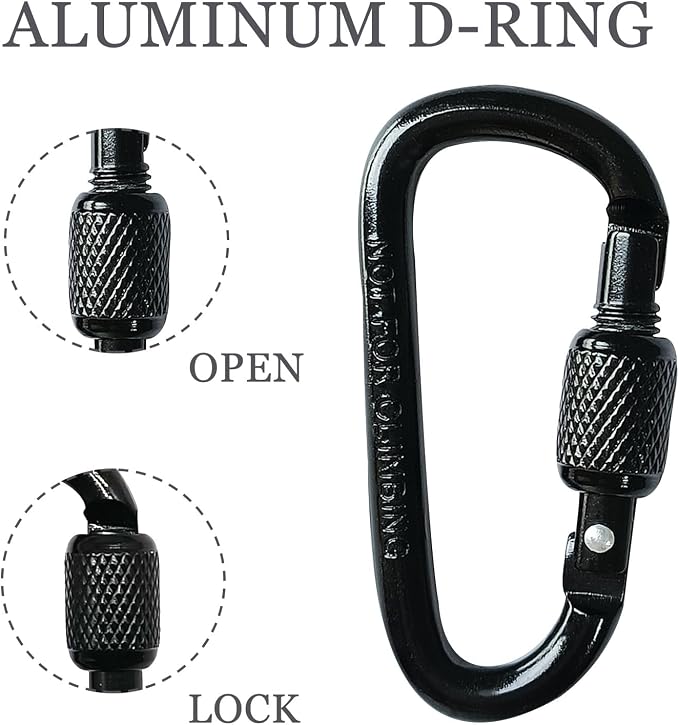 YUCHIYA 8 Pack D-Shape Carabiner Clasp - Image 2