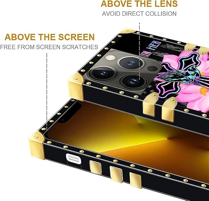Compatible with iPhone 13 Pro Max Case, Praying Cross Hands Luxury Golden - Image 6
