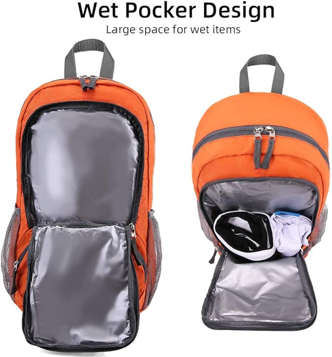 FENGDONG 35L Lightweight Foldable Waterproof Packable Travel Small Hiking - Image 6