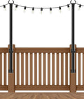 2 Pack String Light Poles, 5Ft Metal Poles by NUERPO