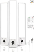 EZVALO 3-Pack Under Cabinet Lighting, 2400mAh Motion Sensor Light, LED Closet by EZVALO