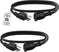 BN-LINK 3ft Indoor Outdoor Extension Cord 16/3 SJTW, 2 Pack, PVC Cable Jacket by BN-LINK