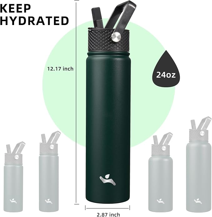 Konokyo Insulated Water Bottle 24oz Stainless Steel Sport Bottles - Image 5