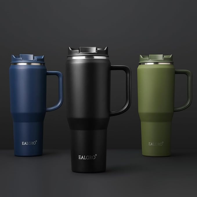EALGRO 50 oz Tumbler with Handle, Insulated Tumblers with Lid and Straw - Image 5