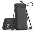 Portable Charger Built-in Cables and AC Wall Plug, 10000mAh 22.5W PD Fast by ANOUV