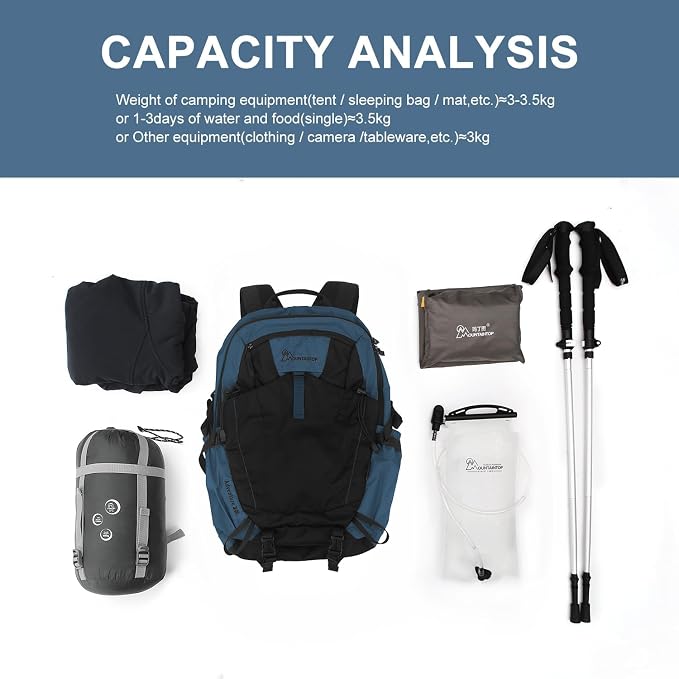 MOUNTAINTOP 30L Hiking Backpack, Men Women Camping Backpack, Lightweight - Image 5