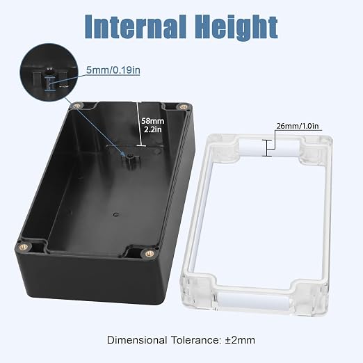 LeMotech Junction Box with Clear Cover IP65 Waterproof Project Box Dustproof - Image 3