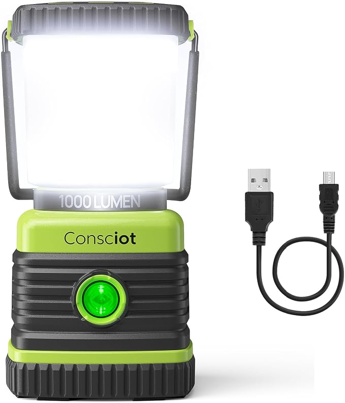 LED Camping Lantern Rechargeable, Consciot Camping Lights, 4 Light Modes by Consciot