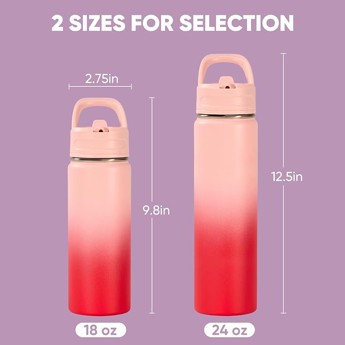 Fijinhom 24oz Insulated Stainless Steel Water Bottle - Image 2