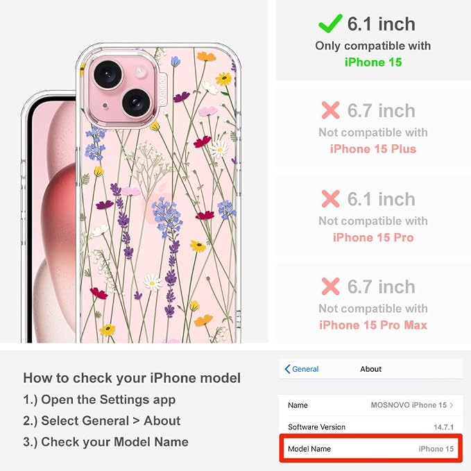MOSNOVO Case for iPhone 15 - Image 2