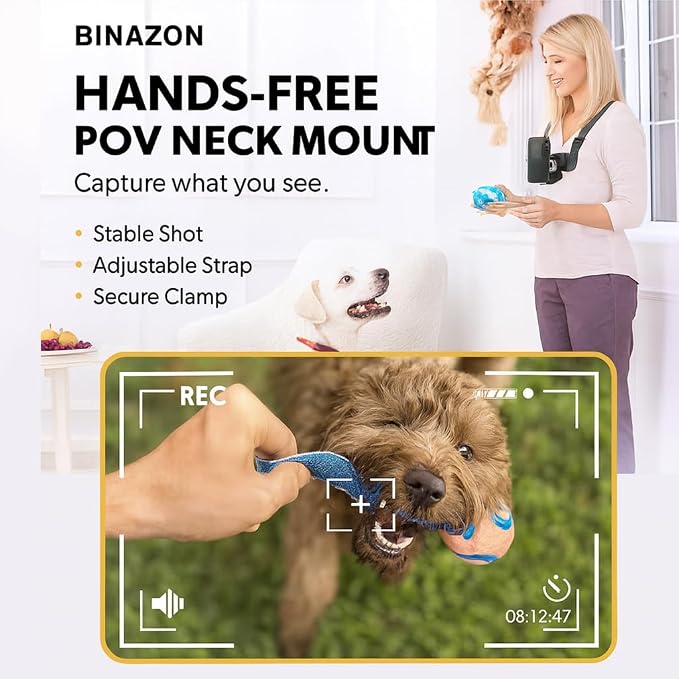 Neck Mount for Phones, Hands Free POV/Vlog Filming, Neck Cell Phone Holder for - Image 4
