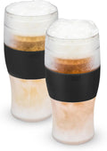 Host FREEZE Beer Glasses, Frozen Beer Mugs, Freezable Pint Glass Set, Insulated by HOST