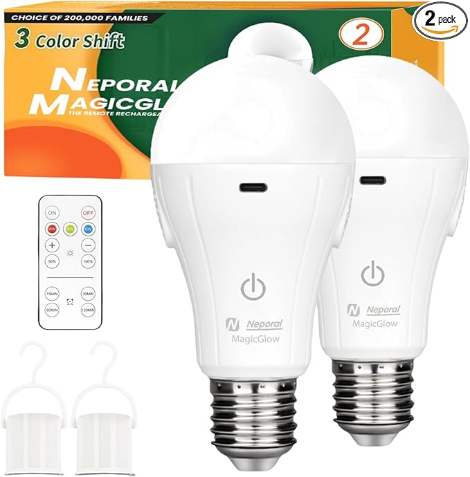 Neporal MagicGlow Rechargeable Light Bulbs by Neporal