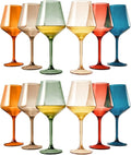 European Style Plastic Crystal Unbreakable Stemmed Wine Glasses | Set of 12 | by TheWineSavant