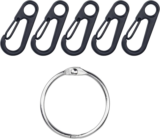 SWATOM Small Mini Carabiner Clip Tiny Spring Snap Hook Keychains Micro by SWATOM