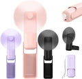 3 PCS Portable Mini Handheld Fans, 3 In 1 Foldable Small Pocket Fan Desk by JODNO