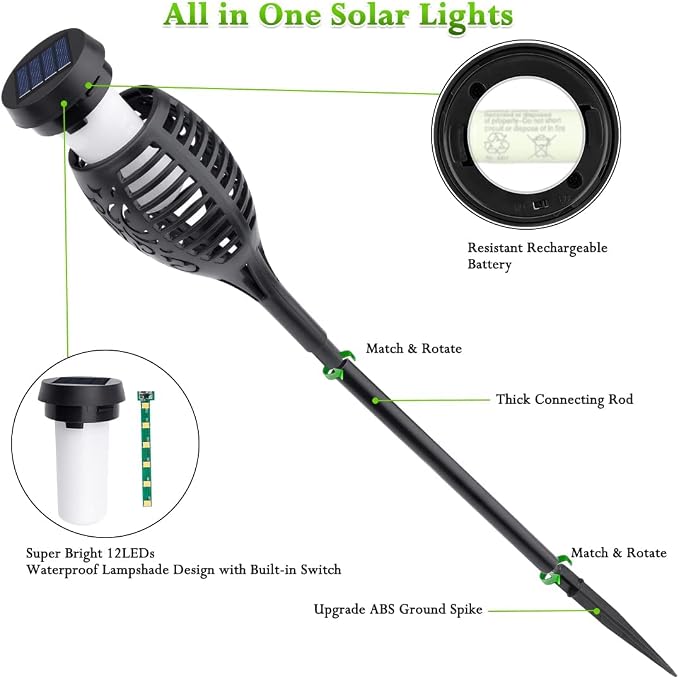LNRYY Outdoor Solar Lights, Solar Garden Lights Waterproof - Image 5