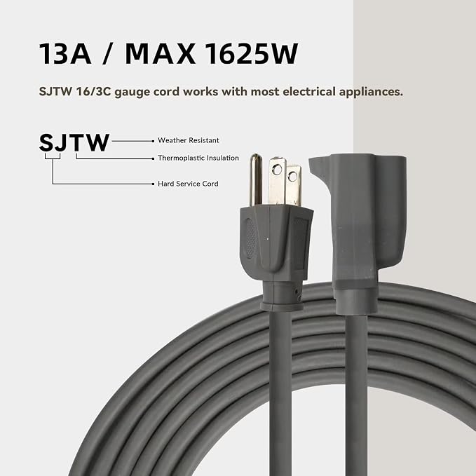 10ft Outdoor Extension Cord for Christmas Decorations - Image 6
