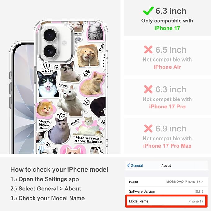 MOSNOVO for iPhone 17 Case | Military Grade 6.6ft Drop Tested | Camera Control - Image 2