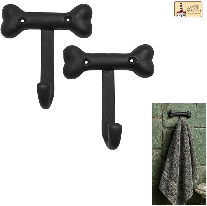 Mystic Colonial Medieval Cast Iron Bone-Shaped Wall Hook | Rustic Gothic - Image 9