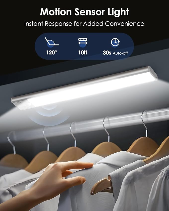 5-Pack Under Cabinet Lighting, 68LED 2000mAh Rechargeable Battery Operated - Image 2