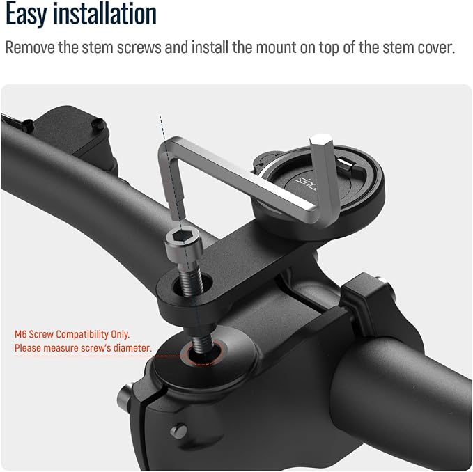 sincetop Universal Bike Phone Mount, Aluminum Stem Cap Phone Holder - Image 6