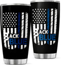 CUBICER Back The Blue American 20 Oz Stainless Steel Tumbler by CUBICER