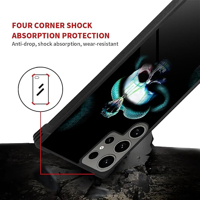for Samsung Galaxy S24 Ultra Case, Skeleton Winding Snake Pattern Graphic - Image 6
