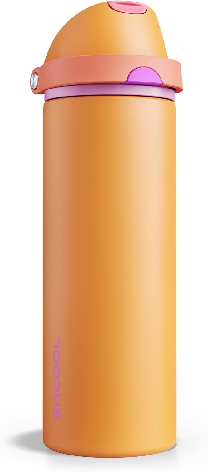 Insulated Water Bottle with Straw by ENCOOL