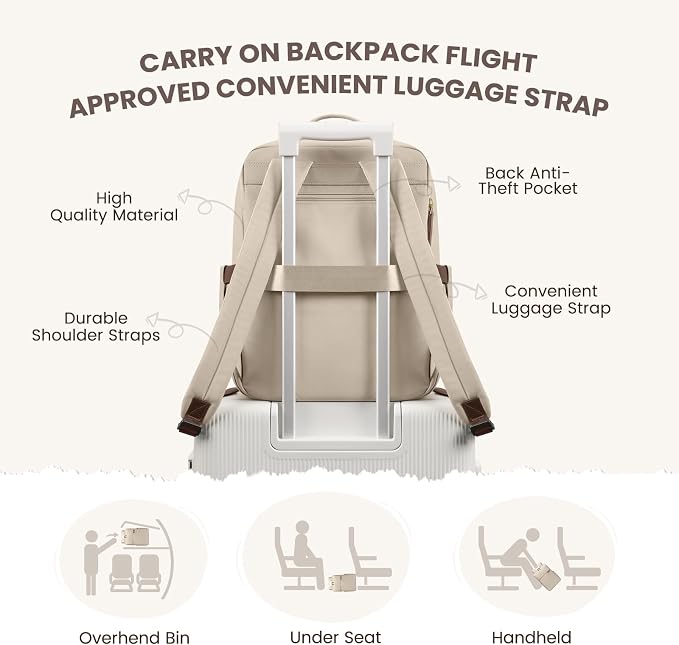 Laptop Backpack for Women, Work Business Traval Computer Backpacks - Image 7