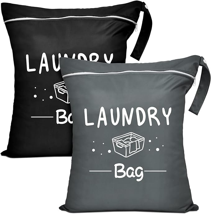 2 Pcs Large Travel Laundry Bags by Sylfairy