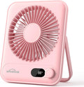 WHATOOK Small Desk Fan Personal Fans: 5000mah 25 Hours Battery Office Quiet by FashionCaring-MakeitYours