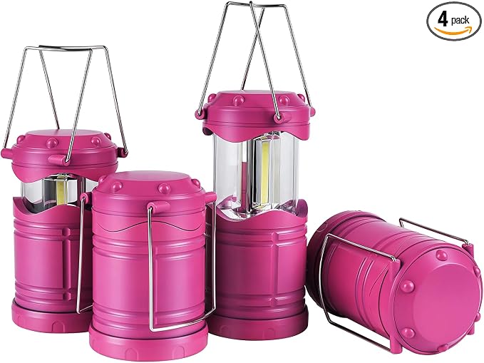 Lichamp LED Camping Lantern, 4 Pack Battery Powered Flashlight by Lichamp