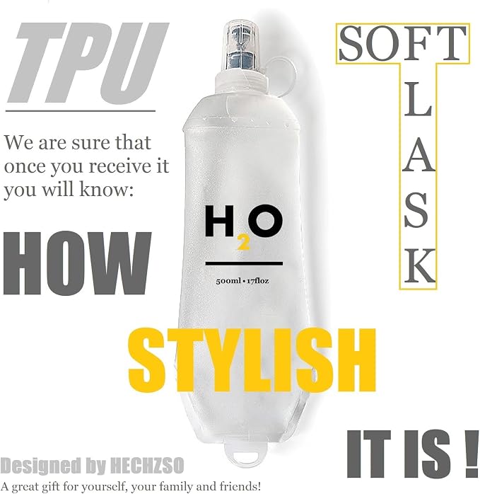 Collapsible TPU Soft Flask 500ml Leakproof Hydration Bottle - Image 2
