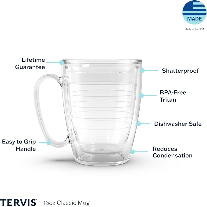 Tervis Clear & Colorful Tabletop Made in USA Double Walled Insulated Tumbler - Image 3
