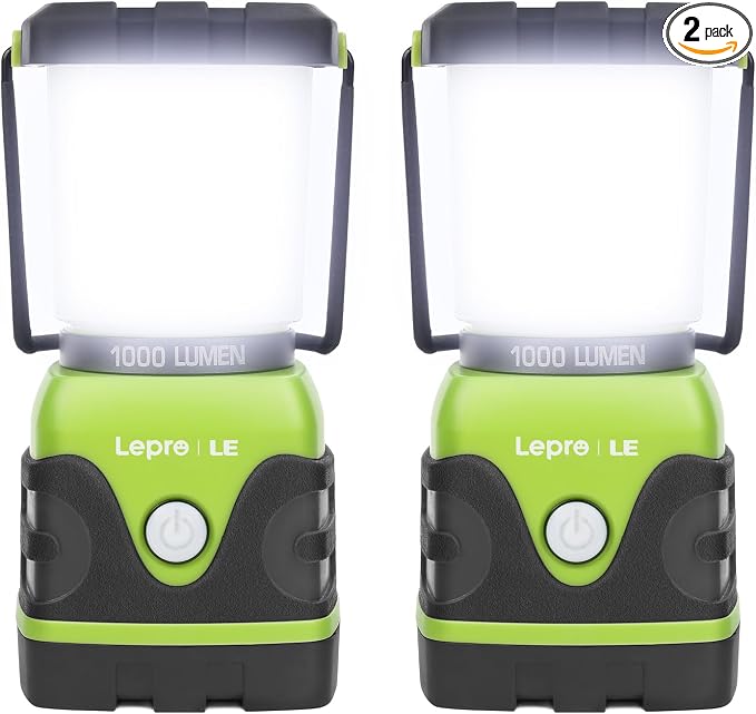 LE 1000LM Battery Powered LED Camping Lantern, Waterproof Tent Light by Lepro