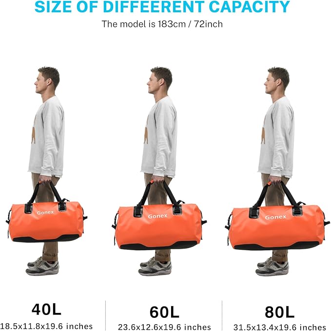 Gonex 40L 60L 80L Extra Large Waterproof Duffle Travel Dry Duffel Bag Heavy - Image 5