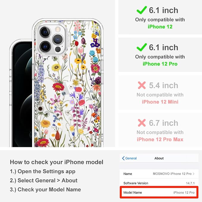MOSNOVO Case for iPhone 12 & iPhone 12 Pro - Image 2