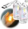 USB Mini LED Lantern, 2 Pack Waterproof EDC Keychain LED Flashlight by DOKEEP