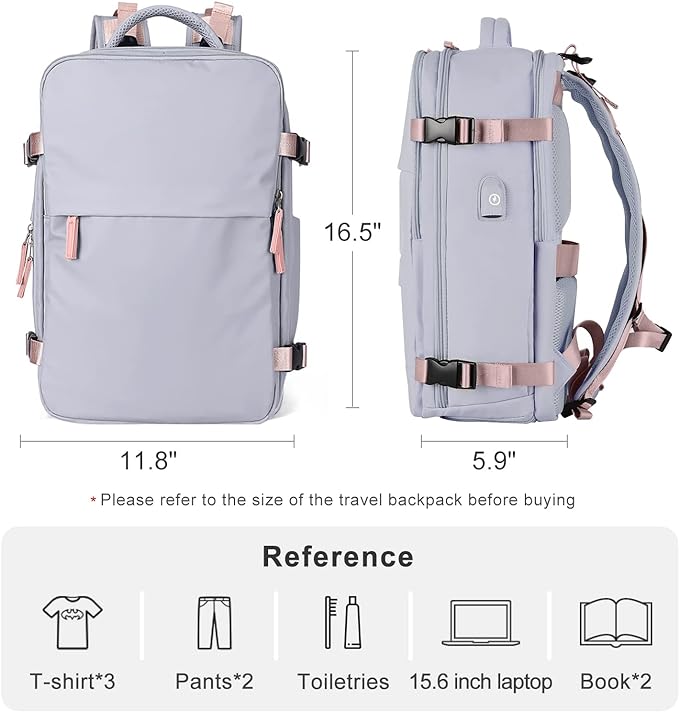 coofay Travel Backpack For Women Airline Approved Carry On Backpack Flight - Image 4