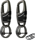 Keychain with Carabiner Clip, 4 Heavy Duty Key Rings and D Ring by Welcomehere%EF%BC%81