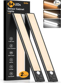 Gritin 10.2inch Under Cabinet Lighting Rechargeable 2 Pack- 3 Color Temps&5 by Gritin