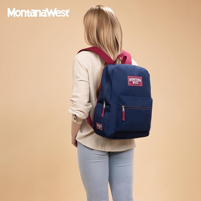 Montana West Backpack for Women Men 2 PCS Lightweight College Bookbags Casual - Image 7