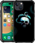 for iPhone 13 Mini Case, Skeleton Winding Snake Pattern Graphic Design Girl Boy by FKBRCL4U