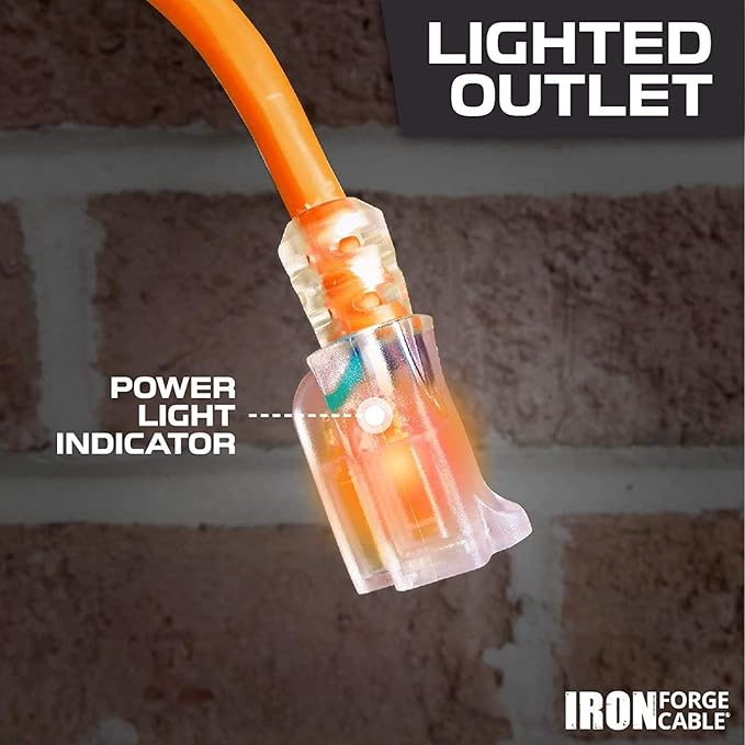 Iron Forge Cable Lighted Outdoor Extension Cord 25 Ft - Image 6